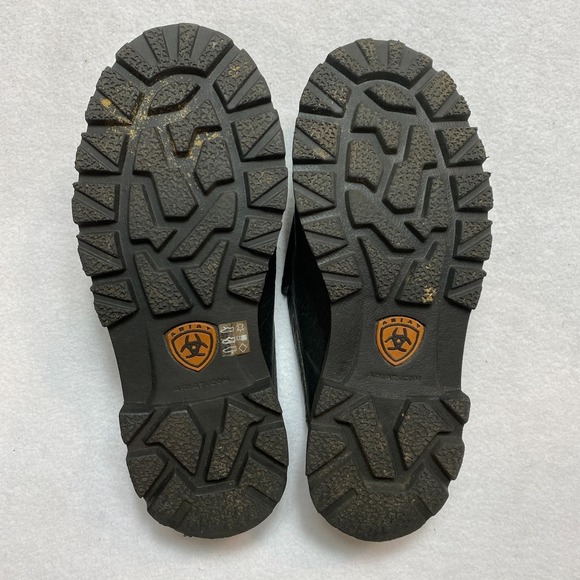 Ariat Slip On Shoes Womens 7B Black Leather Rugged West Pebbled - Picture 8 of 9